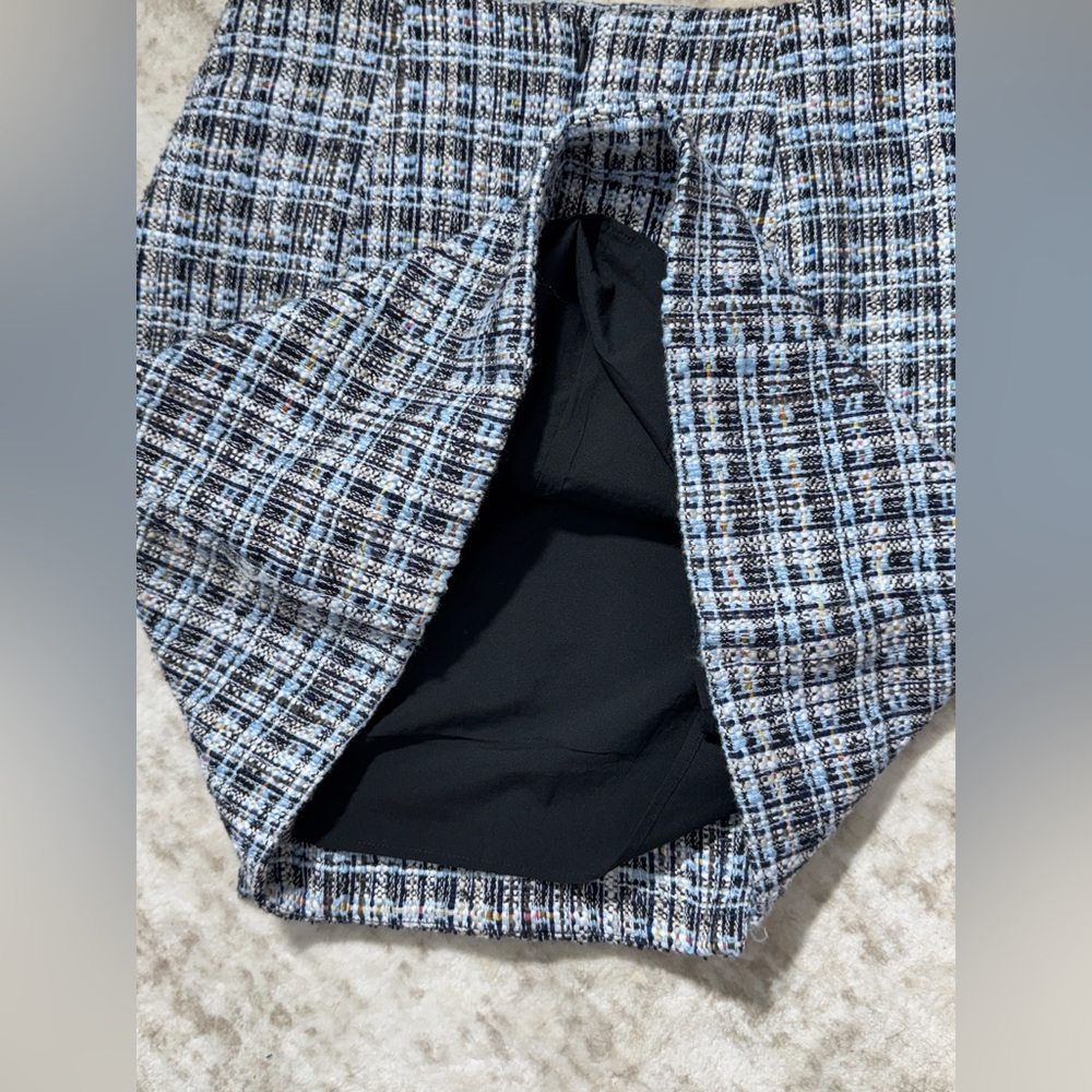 Adam Lippes Blue Tweed Skirt - Picture 6 of 8